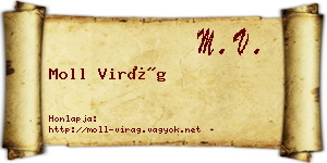 Moll Virág névjegykártya